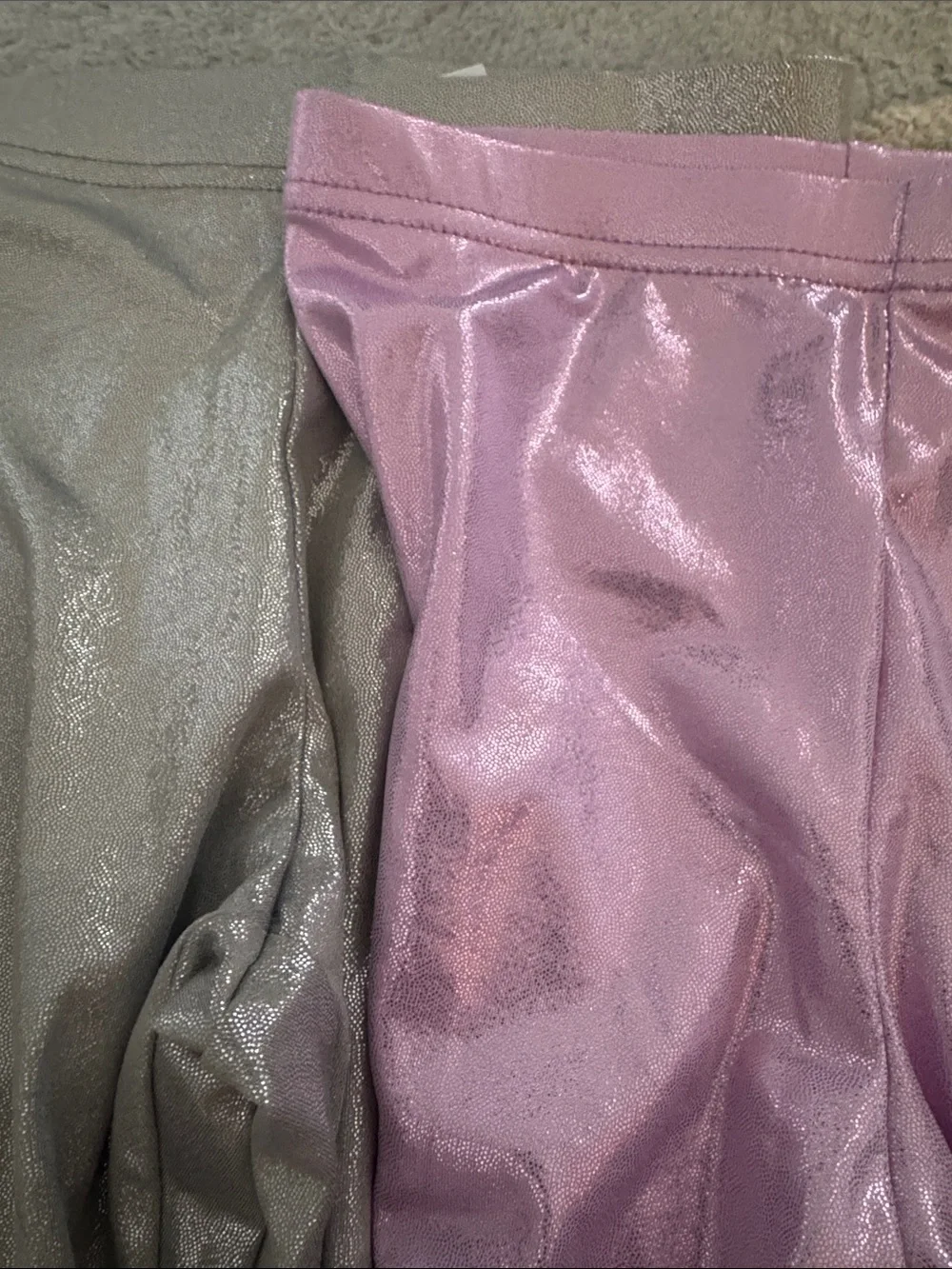 Old Navy Metallic Lavender and Silver Girls' Leggings